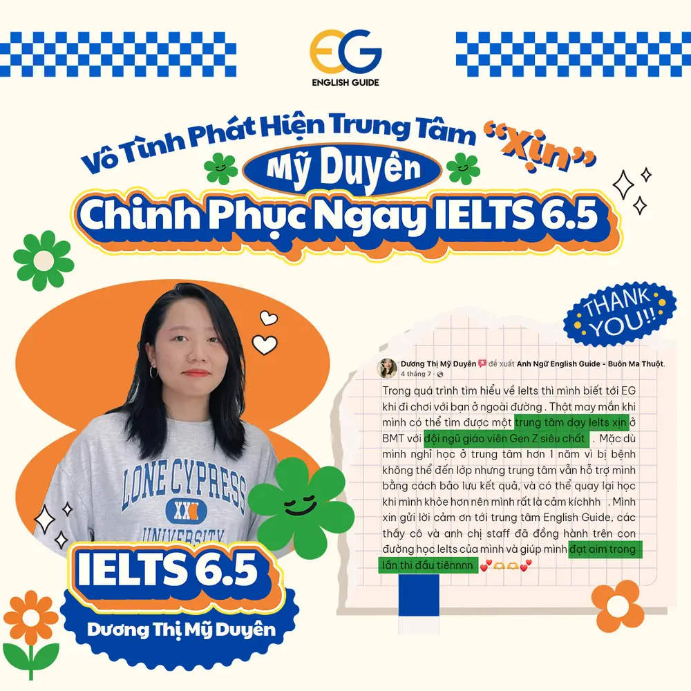 Vô tình phát hiện trung tâm "Xịn" - Mỹ Duyên Chinh phục ngay IELTS 6.5