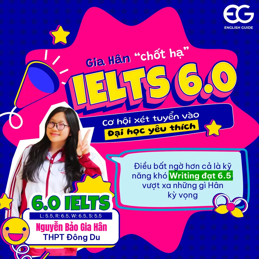 Gia Hân chốt hạ nhanh IELTS 6.0 – Cơ hội xét tuyển vào Đại học yêu thích
