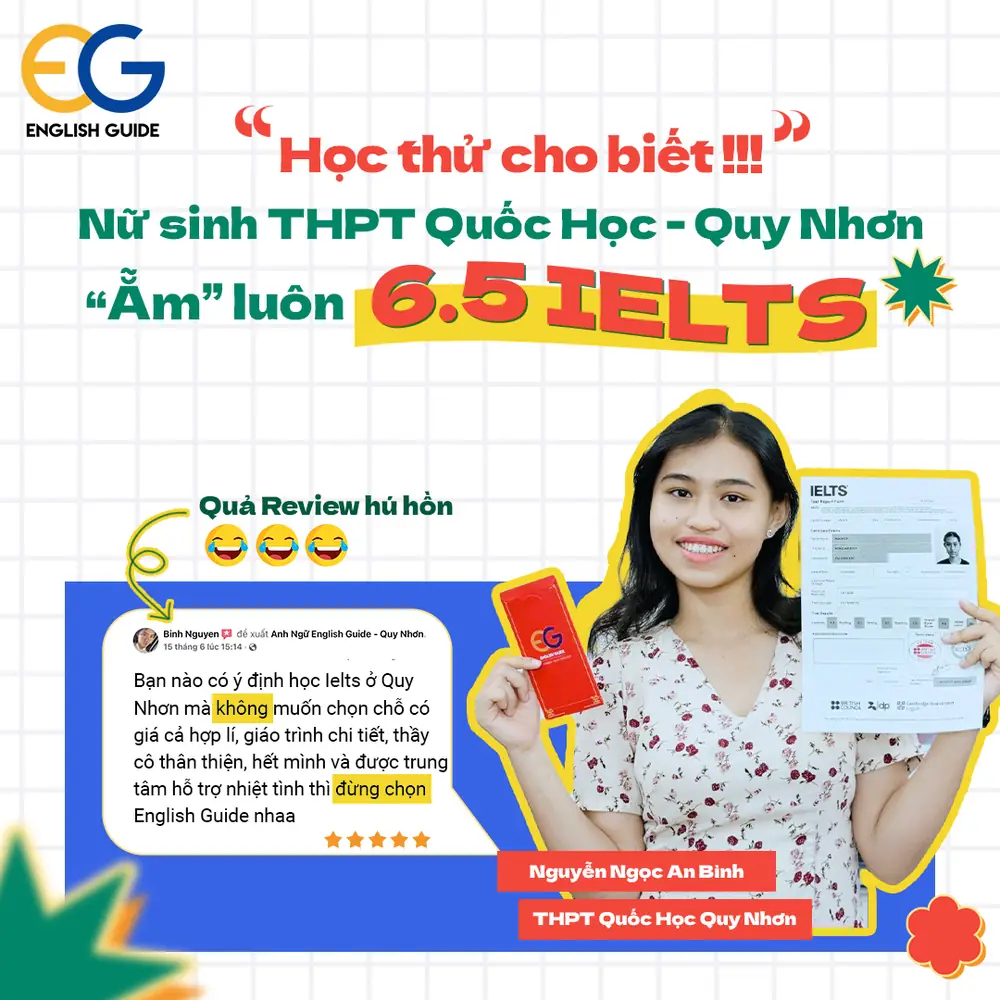 "Học thử cho biết" Nữ sinh THPT Quốc Học Quy Nhơn "Ẵm" luôn 6.5 IELTS