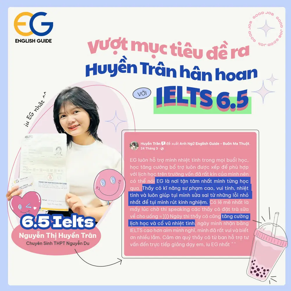 Vượt mục tiêu đề ra - Huyền Trân hân hoan với IELTS 6.5