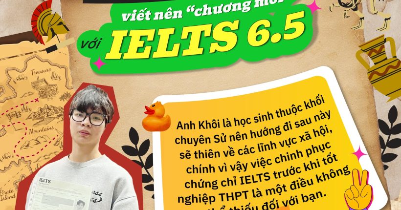 học viên Nguyễn Đình Anh Khôi sau quá trình học tại English Guide đã đạt điểm mục tiêu 6.5 IELTS